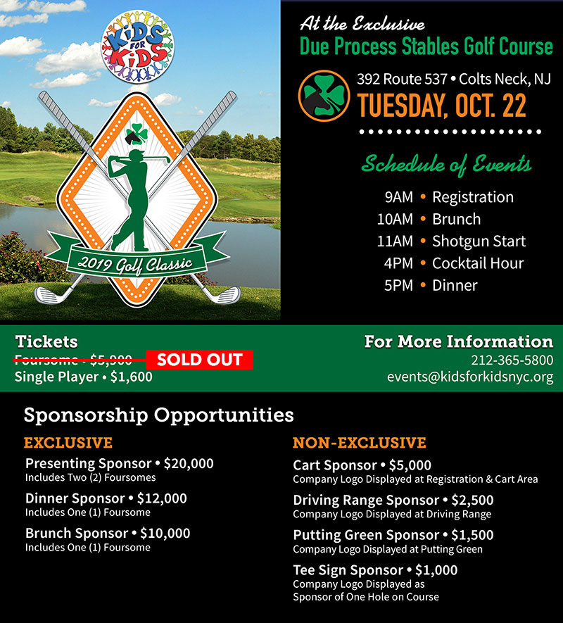 Due Process Stables Golf Outing Kids for Kids Foundation